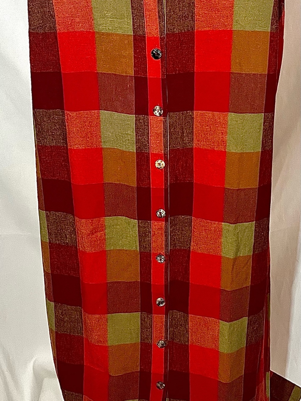 Vintage Teddi plaid collared dress